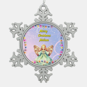 Personalisierter Schneeflocken-Rahmen-Anhänger Schneeflocken Zinn-Ornament
