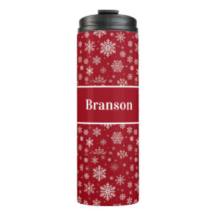 Personalisierter Schneeflocken-Thermal-Tumbler Thermosbecher