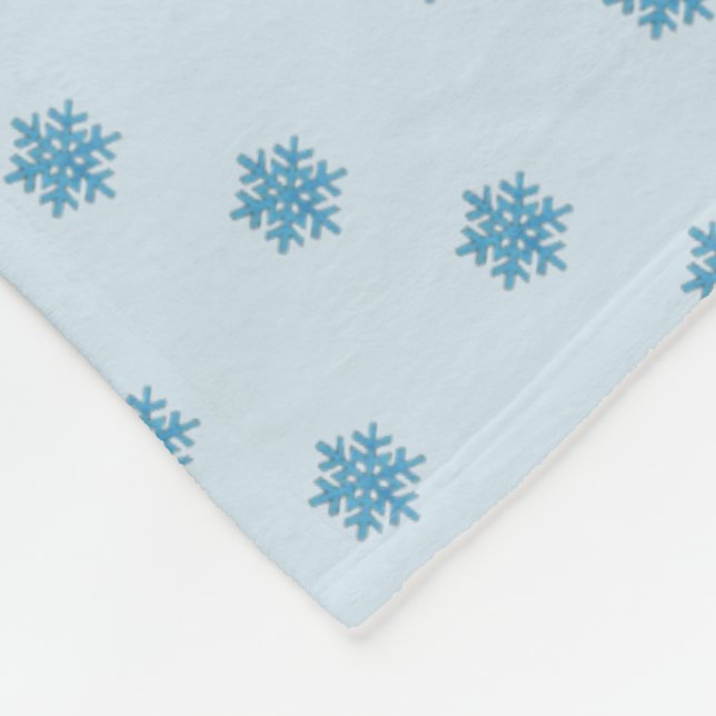 Personalisierter Schneeflocken Winterurlaub Fleecedecke (Ecke)