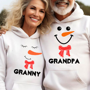 Personalisierter Schneemann "GRANdPA" Matching Fam Hoodie