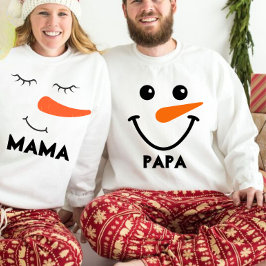 Personalisierter Schneemann "PAPA" Matching Family Hoodie