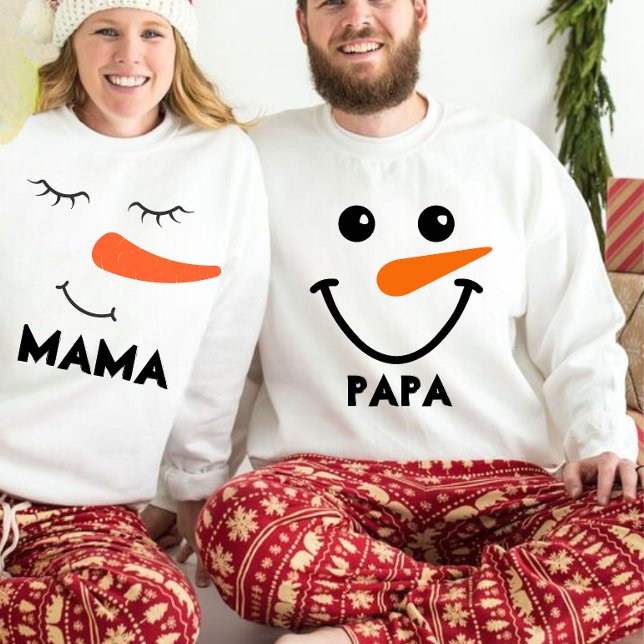 Personalisierter Schneemann "PAPA" Matching Family Hoodie (Von Creator hochgeladen)