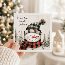 Personalisierter Schneemann-Weihnachten mit Famili