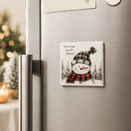 Personalisierter Schneemann-Weihnachten mit Famili Magnet