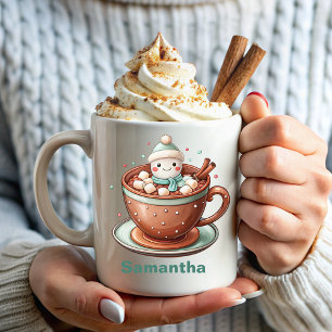 personalisierter Schneeschuh Kaffeetasse