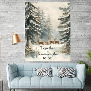 Personalisierter Schneewald Poster