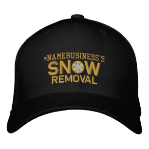 Personalisierter Schneeweg Goldene Schneeflocke Bestickte Baseballkappe