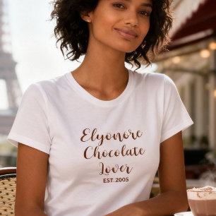 Personalisierter Schokoladenliebhaber Name Etablie T-Shirt