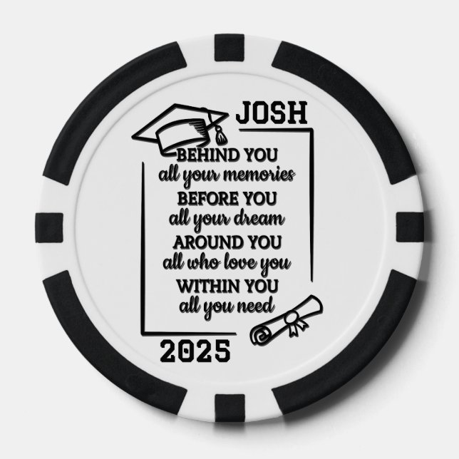 Personalisierter Schöner Abschluss Pokerchips (Vorderseite)