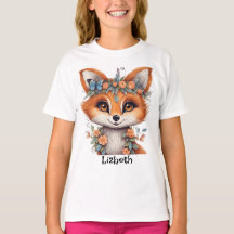 Personalisierter schöner Fuchs T - Shirt: Graceful