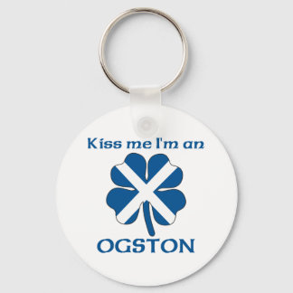 Personalisierter schottischer Kiss Me I'm Ogston Schlüsselanhänger