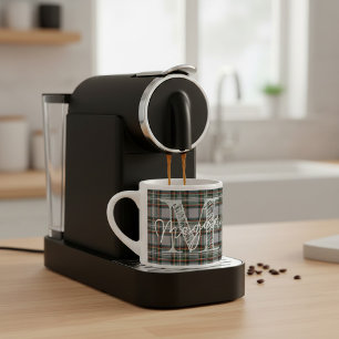 Personalisierter schottischer Schottenmuster-Kaffe Espressotasse