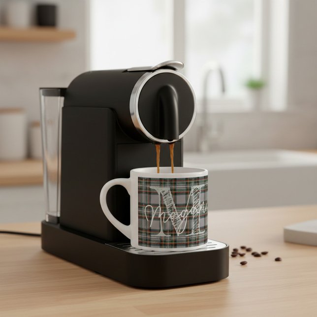 Personalisierter schottischer Schottenmuster-Kaffe Espressotasse (Von Creator hochgeladen)
