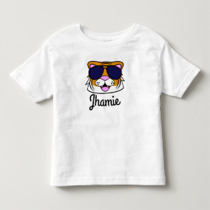 Personalisierter schrecklicher Tiger Kleinkind T-shirt