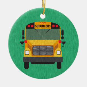 Personalisierter Schulbus / Busfahrer-Geschenk-Orn Keramikornament