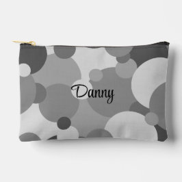 Personalisierter, schwarz-grauer Molekül Toiletten Zubehörtasche