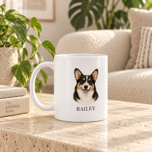 Personalisierter schwarz-köpfiger dreifarbiger Cor Kaffeetasse