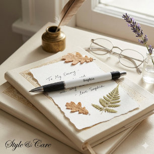 Personalisierter Schwarz-Weiß-Emmy-Schreibstift Kugelschreiber