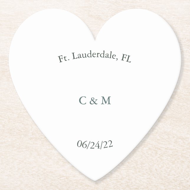 Personalisierter Schwarz-Weiß-Untersetzer Untersetzer (Vorderseite)