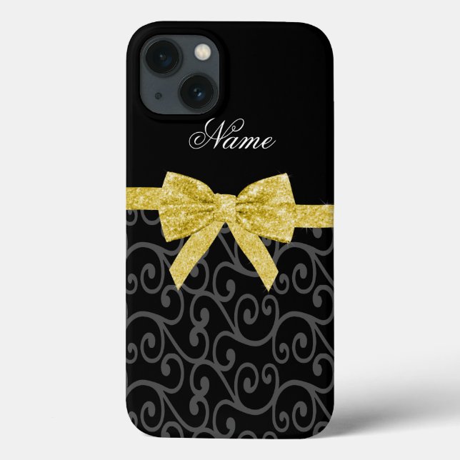 Personalisierter schwarzer Case-Mate iPhone hülle (Rückseite)