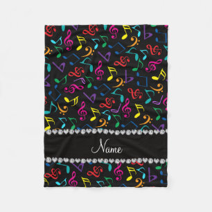 Personalisierter schwarzer fleecedecke