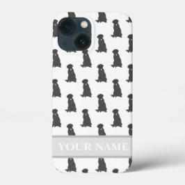 Personalisierter schwarzer Labrador Case-Mate iPhone Hülle