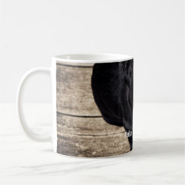 Personalisierter schwarzer Labrador-HundeFoto-und Kaffeetasse