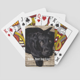 Personalisierter schwarzer Labrador-HundeFoto-und Spielkarten