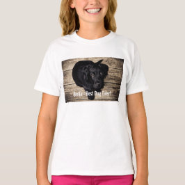 Personalisierter schwarzer Labrador-HundeFoto-und T-Shirt