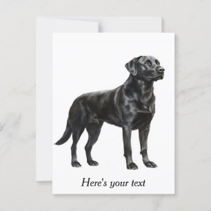 Personalisierter schwarzer Labrador Retriever Deko Postkarte