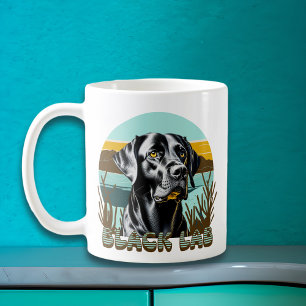 Personalisierter schwarzer Labrador Retriever im V Kaffeetasse