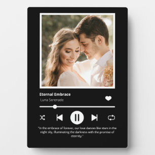 Personalisierter schwarzer Musikplayer mit Foto Fotoplatte
