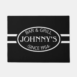 Personalisierter Schwarzer Racer Fußmatte