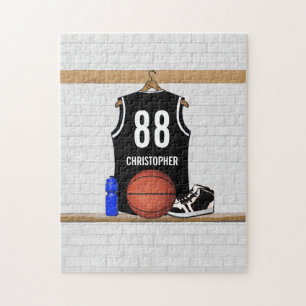 Personalisierter Schwarzweiss-Basketball Jersey