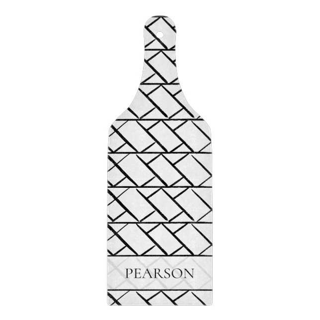 Personalisierter Schwarzweißraupenhub Schneidebrett (Vorderseite)