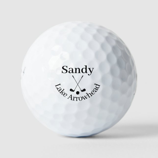Personalisierter See Arrowhey Map Golfbälle (Vorderseite)
