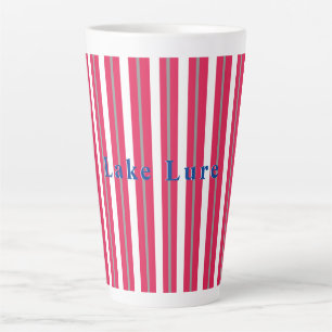 Personalisierter See oder Strand Red Strip Coff Milchtasse