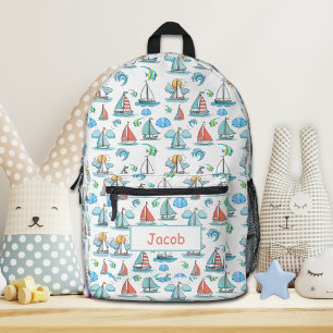 Personalisierter Segelboot-Rucksack Bedruckter Rucksack