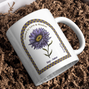 Personalisierter September Blume Kaffeetasse