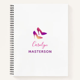 Personalisierter Sequin High Heel Fashionista Styl Notizbuch