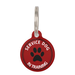 Personalisierter Service-Hund, wenn roter Tiermarke