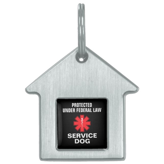 Personalisierter Servicenhund Tiermarke (Vorderseite)