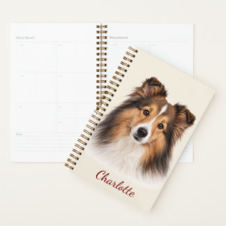 Personalisierter Shetland Sheepdog mit individuell Planer