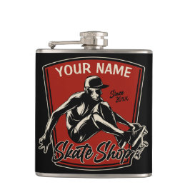 Personalisierter Skate Shop Schnupperklettern Skat Flachmann