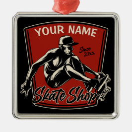 Personalisierter Skate Shop Schnupperklettern Skat Ornament Aus Metall