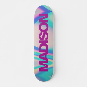 Personalisierter Skateboardname Retro 90 Vaporwave Skateboard