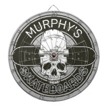 Personalisierter Skater NAME Skull Skateboarding S