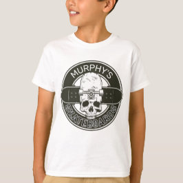 Personalisierter Skater NAME Skull Skateboarding S T-Shirt