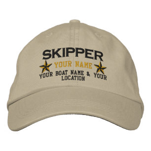 Personalisierter Skipper Stars Ball Cap Stickerei Bestickte Kappe
