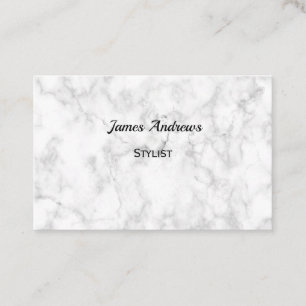 Personalisierter Skript-Marmor-elegante Visitenkarte